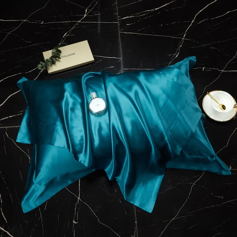 Otel ev için 1 adet 100% saf ipek yastık kılıfı kraliçe kral yumuşak sağlıklı minder örtüsü ipek yastık kılıfı yastık kılıfı 48*74CM