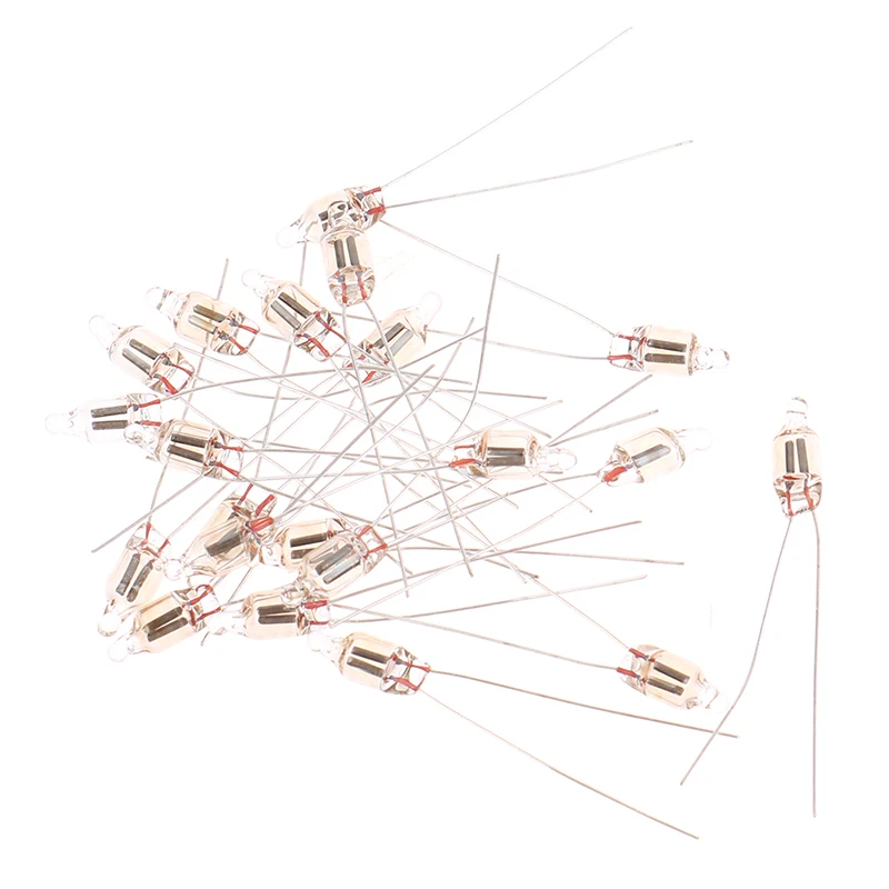 Neon Sign 20Pcs Neon Indicator Light Red 5mm Neon Lamp Glow 5X13mm 220v Indicator Bulbs Switch Button Bulbs