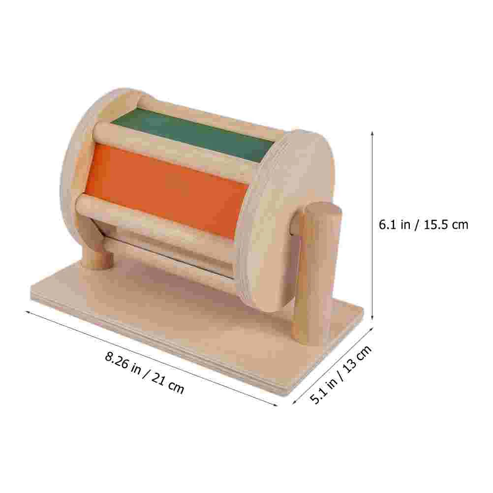 

Монтессори сенсорный вращающийся барабан деревянный текстильный барабан вращающаяся игрушка для младенцев познавательная Игрушка Игрушки для раннего развития