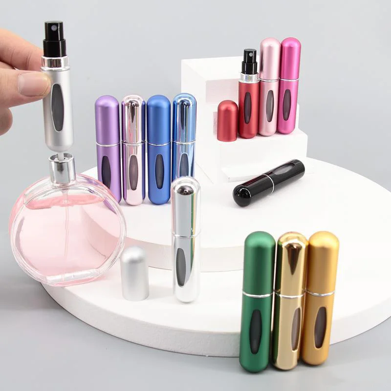 5ml Perfume Atomizer Portable Liquid Container For Cosmetics Mini Aluminum  Spray Alcochol Empty Bottle Refillable For Traveling - AliExpress