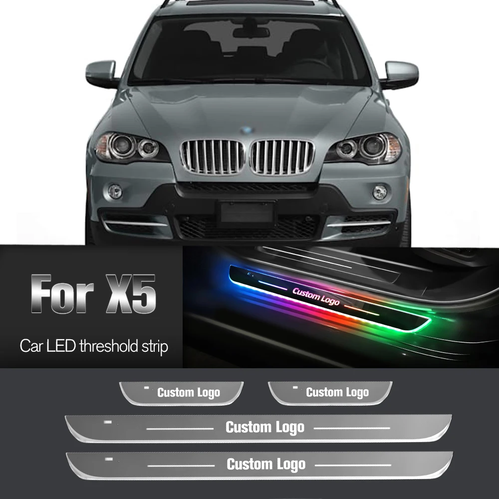 

Car Door Sill Light For BMW X5 E53 E70 F15 G05 2000-2023 2008 2024 Customized Logo LED Welcome Threshold Pedal Lamp Accessories