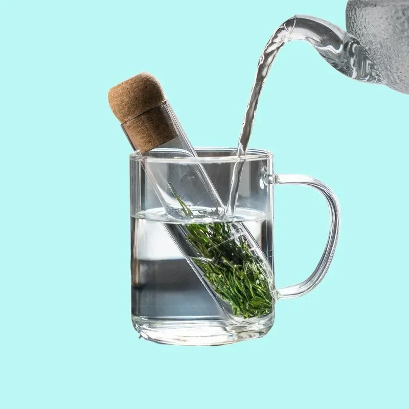 Tea Infuser Tea Filter Sieve Glass Pipe Creative Mate Maker Brewing for Spice Herb Strainer Teaware Tool Accessories tea infuser