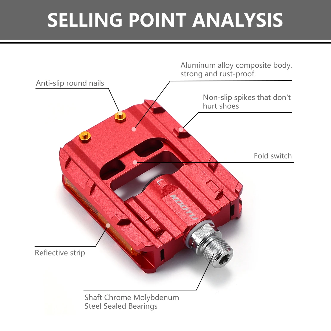 Рисунок 3 - KOOTU складные педали для велосипеда