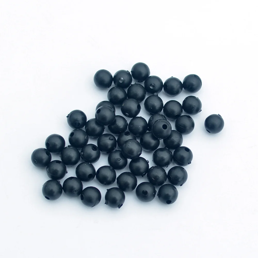 Carp Fishing Beads 100pcs/lot Round Soft Rubber Black Green Brown Grey Carp  Fishing Rig Beads 4mm/5mm/6mm/7mm/8mm