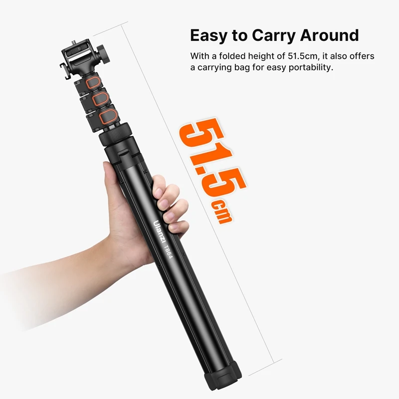 1.6m Extendable Tripod with 1/4'' Screw for DSLR Camera Smartphone Fill Light Microphone Projector Tripod Max Load 1.5KG 6 1.6m Extendable Tripod with 1/4'' Screw for DSLR Camera Smartphone Fill Light Microphone Projector Tripod Max Load 1.5KG - Image 6