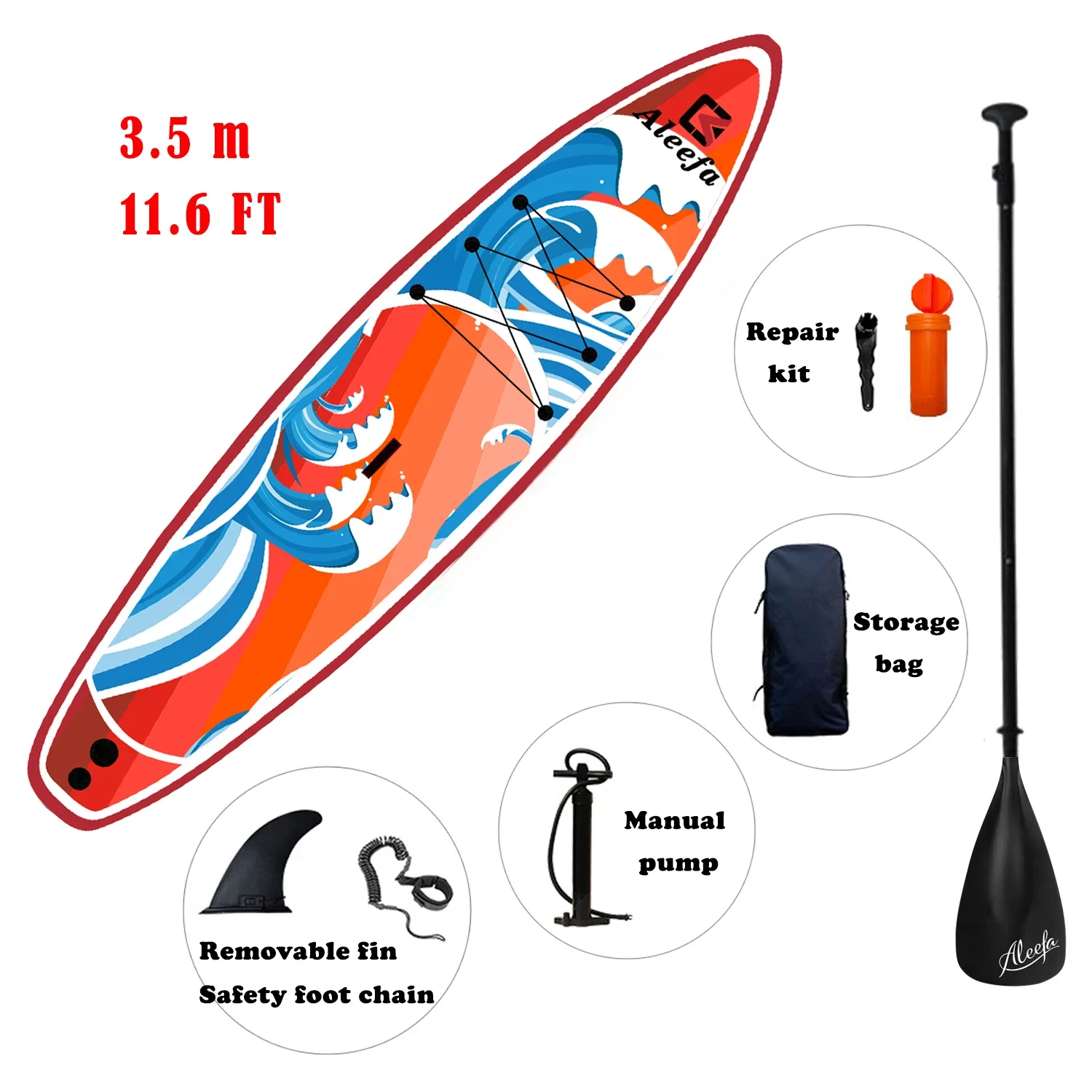 

11.6ft 350*84*15cm SUP Board Inflatable paddle Double Layer Surfboard Inflat Surf Paddle stand up gonflable