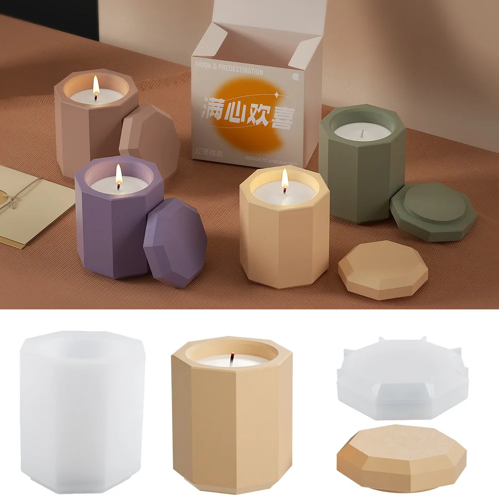 

Gypsum Silicone Mold Art Eight-sided Cup Aromatherapy Sticker Crystal Epoxy Resin Soap Handmade Home DIY Crafts Gifts