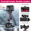 Ulanzi Car Phone Action Camera Holder Hand Pump Suction Cup 360° Adjustable 1/4" 3/8" For GoPro Insta360 DJI Action Smart Phone 6