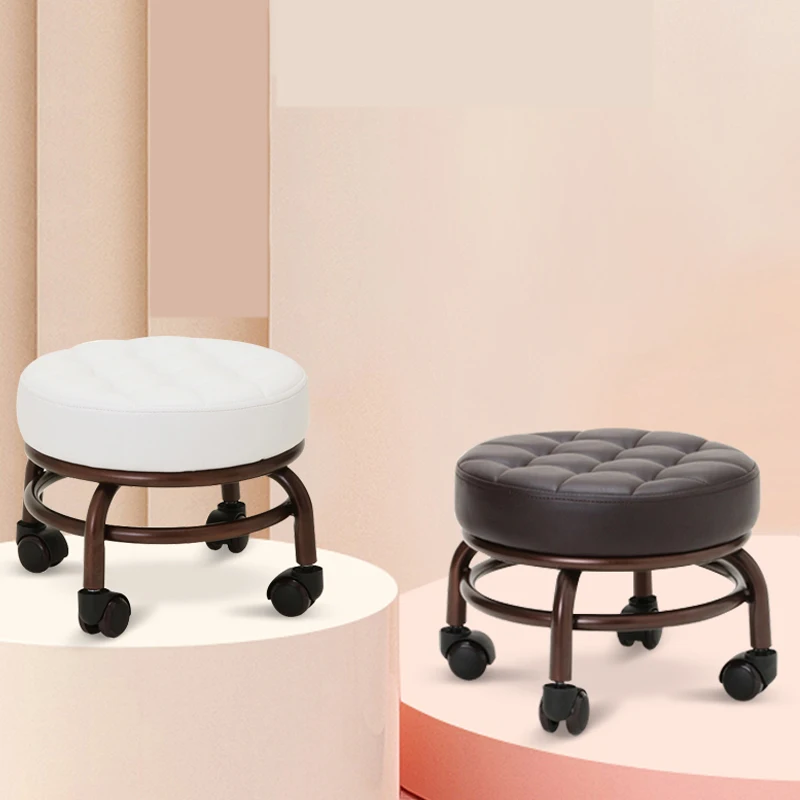 

Pedicure Tool Floor Cleaning Chair Mobile Low Stools Take baby Furniture Ergonomics Beauty Massage Salon Chairs Office Footstool