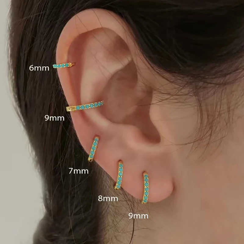 2 Pezzi In Acciaio Inossidabile Huggie Piccoli Orecchini A Cerchio Per Le Donne Piccolo Cerchio Rotondo Punk Unisex Rock Orecchino Cartilagine Gioielli Penetranti - Foto 13