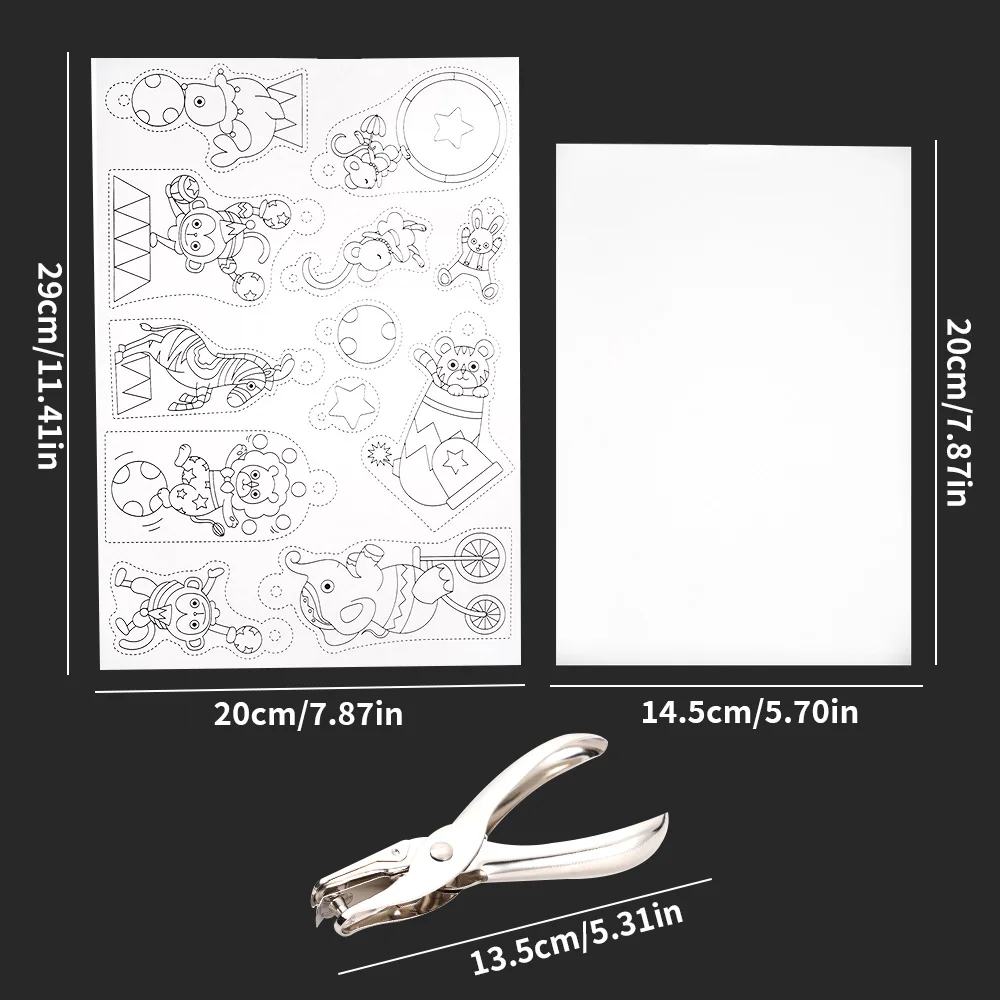 Shrink Plastic Sheets Set DIY Keychain Ornaments Creative Craft
