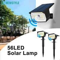 56 LED Solar Landscape Spotlights Outdoor Waterproof Motion Sensor 3 Mode Solar Wall Garden Powered Lights Yard Porch Pathway 1