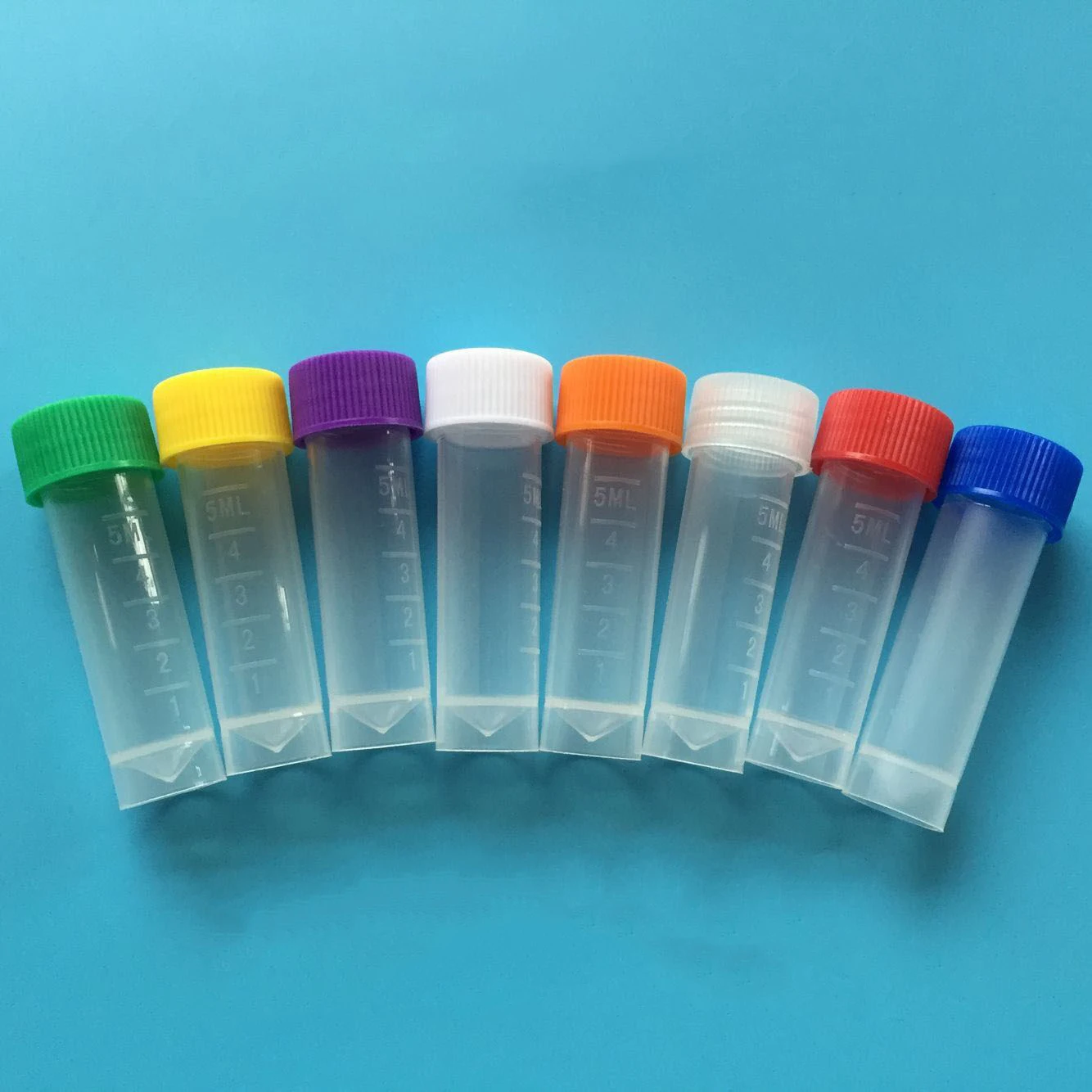 Tubes de congélation Cryotube avec bouchon à vis coloré, tube à centrifuger, laboratoire, 5ml, 50 pièces