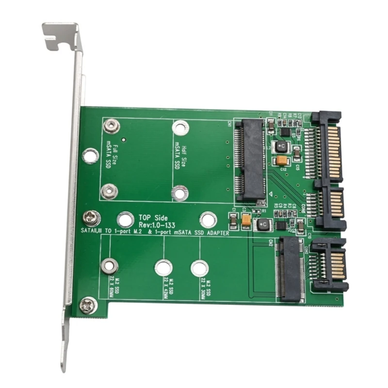 

M.2 NGFF or mSATA to Adapter 2-in-1 NGFF or mSATA Converter Reader Card