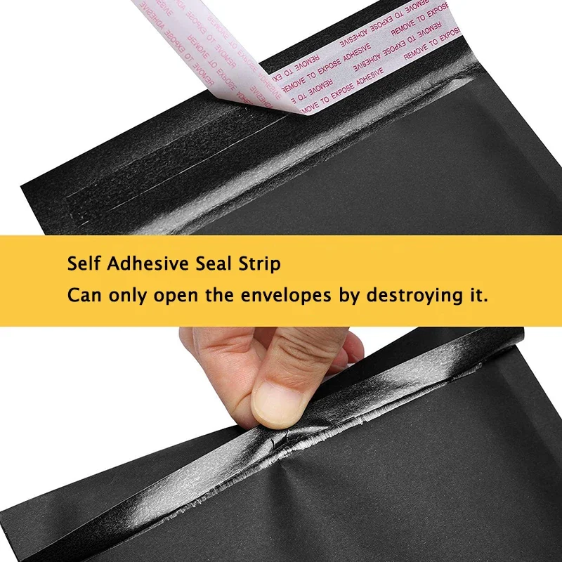 

Envelope Self Packaging Paper Courier Black/red 50pcs Bag Bubble Seal Kraft Bags Padded Shipping 18x23cm