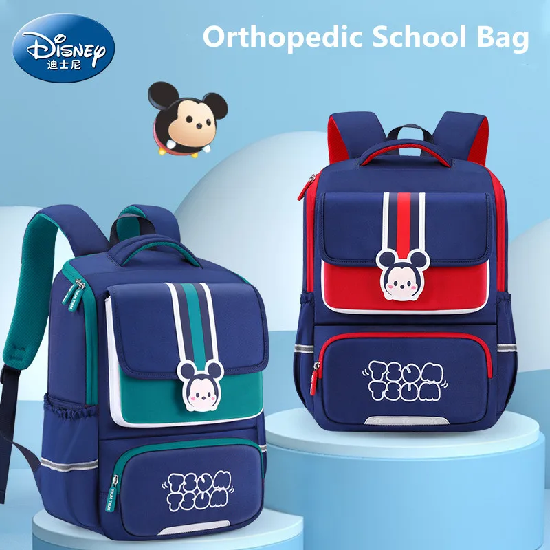 Disney-mochila escolar Michey para niños y niñas, morral ortopédico de gran capacidad para estudiantes de primaria de grado 1-4, novedad de 2023