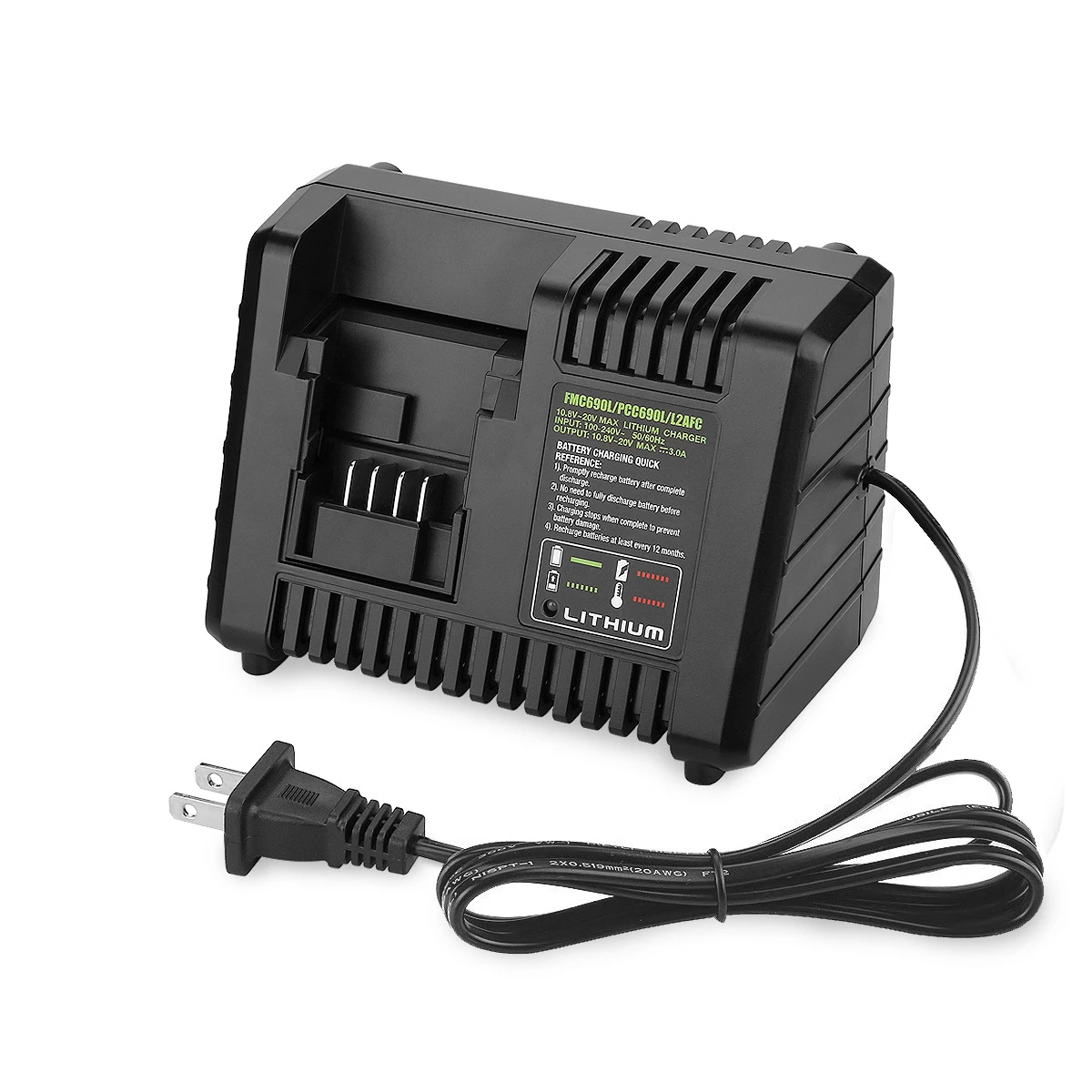 Stanley Battery Charger Power Tool Charger Decker Charger Black