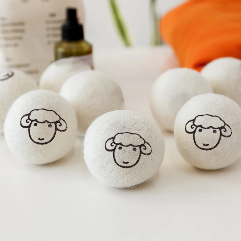 Laundry ball Reusable Wool dryer balls Softener 3/5/7cm Fleece dryer balls kit washing machine accessories