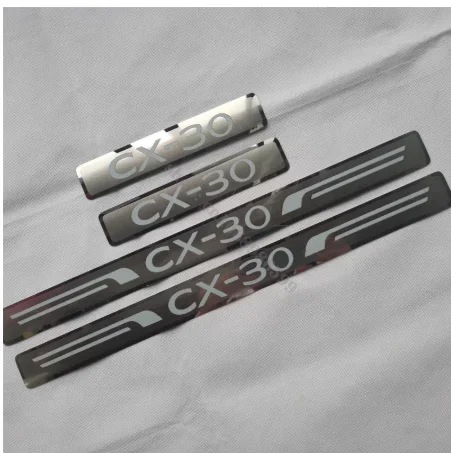 

For MAZDA CX-30 Car Door Protector Pedal Board Sill Scuff Plates Ladder High-quality Stainless Steel Chrome Trim Accessories
