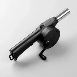 Portable Hand - Crank BBQ Fan for Fast Fire Starting - Ideal for Outdoor Picnic, Camping, Barbecue, and Charcoal Grilling (1 pc)
