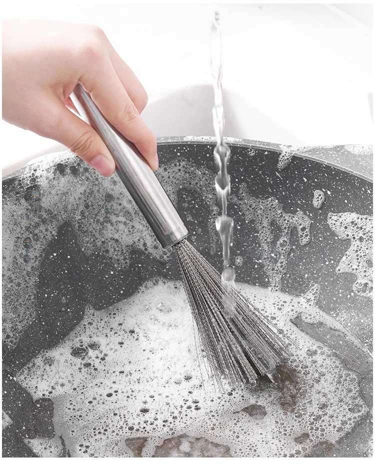 304 Stainless Steel Pot Brus Cleaning Brush Pot Brush Utensil Scrubber Scouring For Brush Dishwashing Descaling Wire Brush 20 Undefined