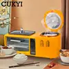 3 In 1 Electric Breakfast Machine Multifunction 1L Rice Cooker 8L Bake Oven Frying Pan Household Bread Pizza Oven Noodles Boiler 6