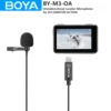 BOYA-micrófono condensador Lavalier BY-M3-OA 2m para DJI OSMO ACTION I, Youtube, Blogging, transmisión en vivo, Facebook, Vlogging, viajar