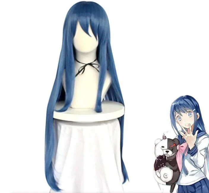 

Anime Danganronpa Maizono Sayaka Cosplay Long wigs shoes Costume JK School Girl Uniform Women Halloween Party Skirt Dress suits