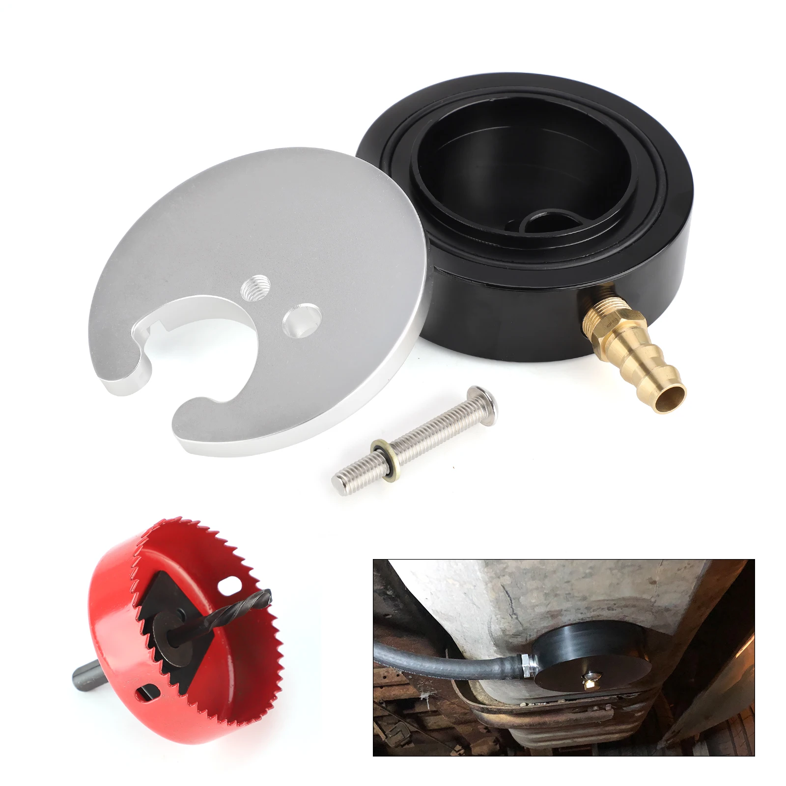 

Для Cummins Powerstroke Дизель Duramax топливный резервуар Pick-up Sump Kit w Holesaw YC101791-RD