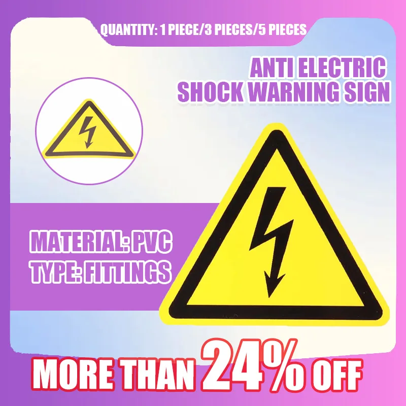 Car Sticker Car Bike Bumper Electric Warning Danger Sign Case Stickers Danger Notice Vinyl Stickers Decals 1/3/5Pcs warning stickers warning decal