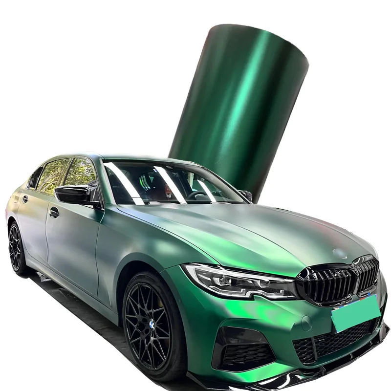 Nuyao Venom Green Matte Colors 1.52*18M Car Vinyl Wrap Water Scolorimento Auto Body Printer Pellicola Decorativa Per Auto Ppf