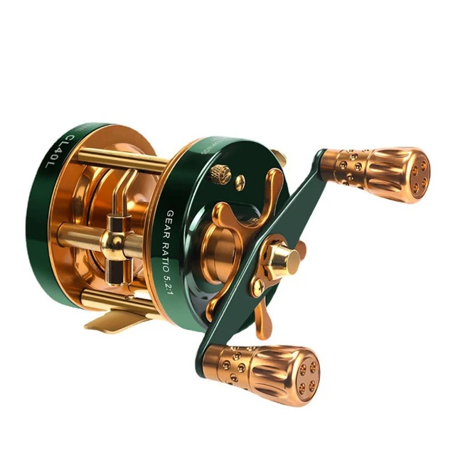 Cl40/CL60 Baitcasting Fishing Reel Retro Green Casting Left Right Hand For  Salmon Trout Low Noise Anti-corrosion Fishing Tackle - AliExpress