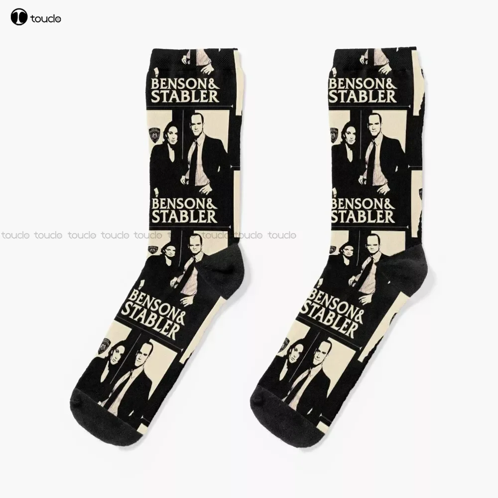 

Olivia And Elliott - The Black Stencil Socks Personalized Custom Unisex Adult Teen Youth Socks 360° Digital Print Custom Gift