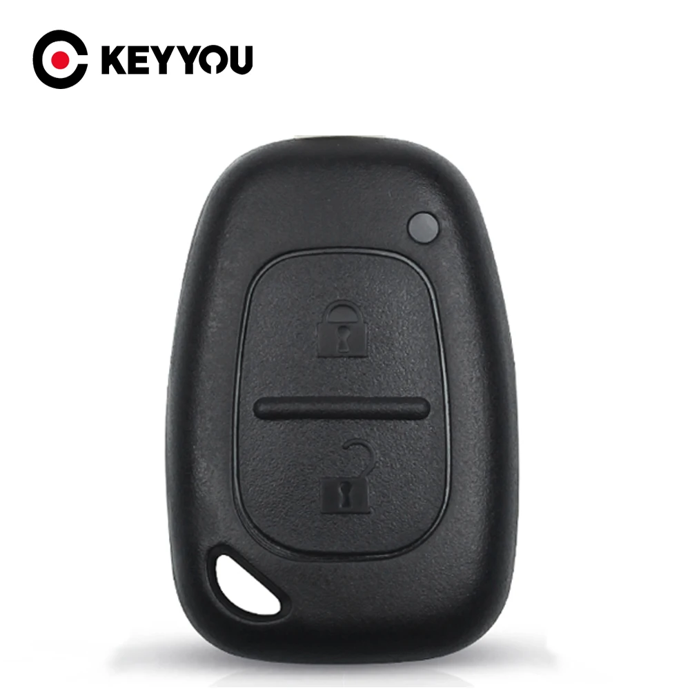 

KEYYOU 10PCS For Vauxhall for Opel Vivaro/Renault Movano Trafic Renault Kangoo Blank 2 Button Car Key Case