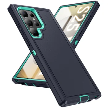 Shockproof Armor Defender Phone Case For Samsung S26 Ultra S24 Plus S23 S22 S21 S20 FE S25 Ultra Hard PC+TPU Stand Protect Cover 1