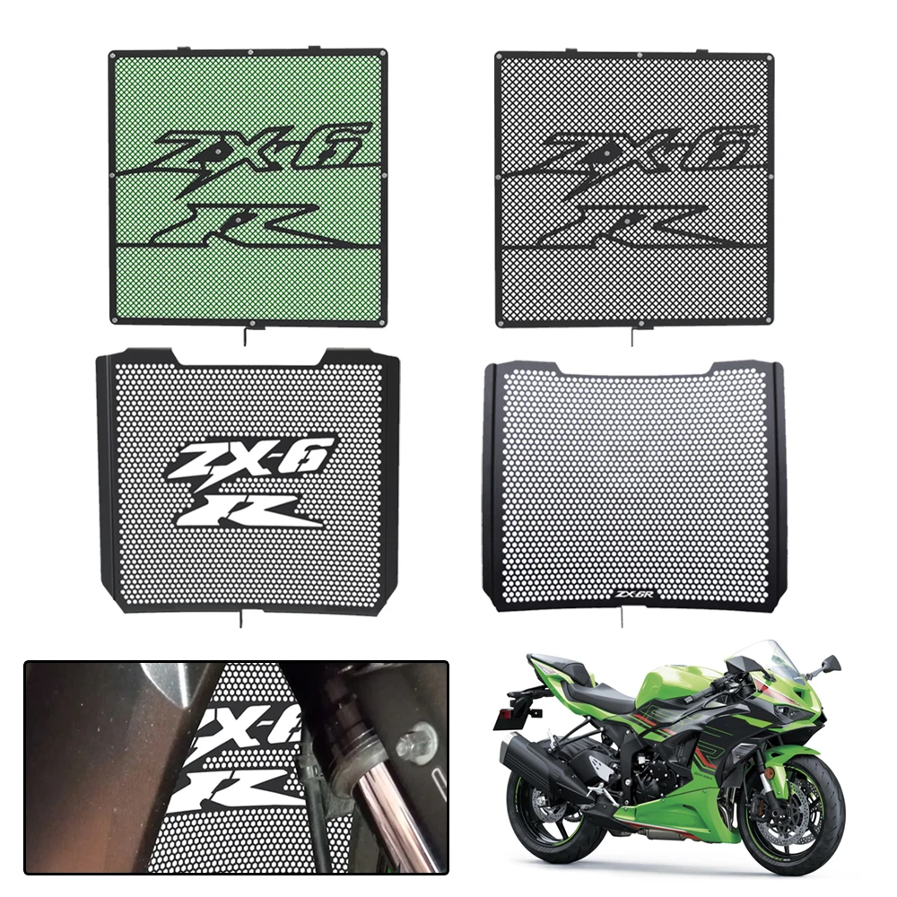 

Motorcycle Accessories For KAWASAKI ZX6R NINJA ZX6R ZX-6R ZX636 / KTR 2009-2025 2024 2023 2022 2021 Radiator Grille Guard Cover