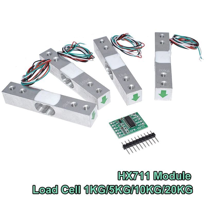 

Load Cell 1KG 5KG 10KG 20KG HX711 AD Module Weight Sensor Electronic Scale Aluminum Alloy Weighing Pressure Sensor