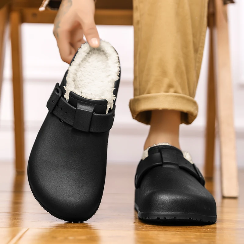 Extra Large Winter Slippers for Men Women Size 46 47 Soft Warm Indoor Shoes Non Slip Comfortable House Slippers