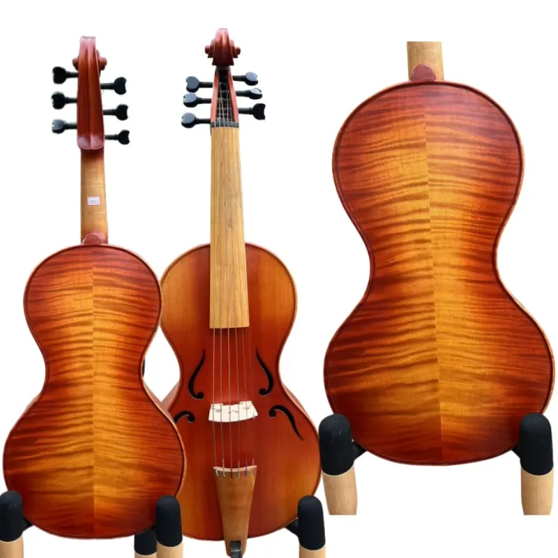 Baroque style SONG Brand Maestro 6 strings 16" viola da gamba，flames back#14513