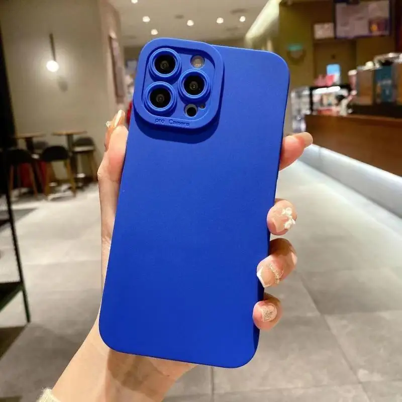 Premium Shockproof Candy Silicone Phone Case - Matte Soft TPU Cover