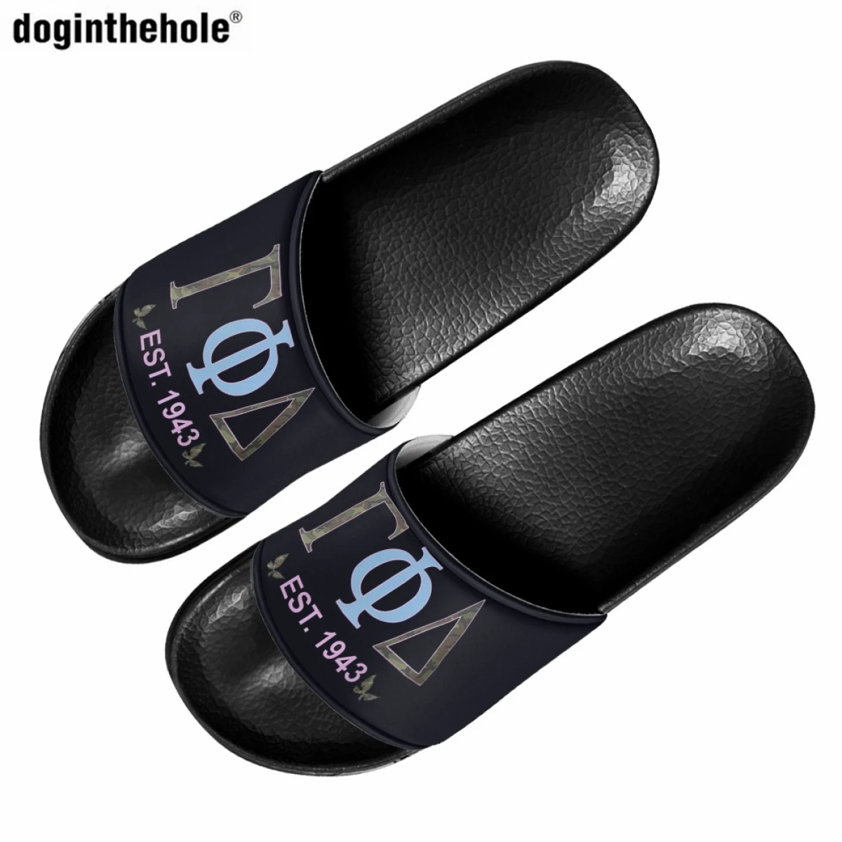 

Gamma Phi Delta Sorority Sisterhood Print Slippers for Women Outdoor Beach Non-slip Slippers Summer EVA Slip On Wading Sandals