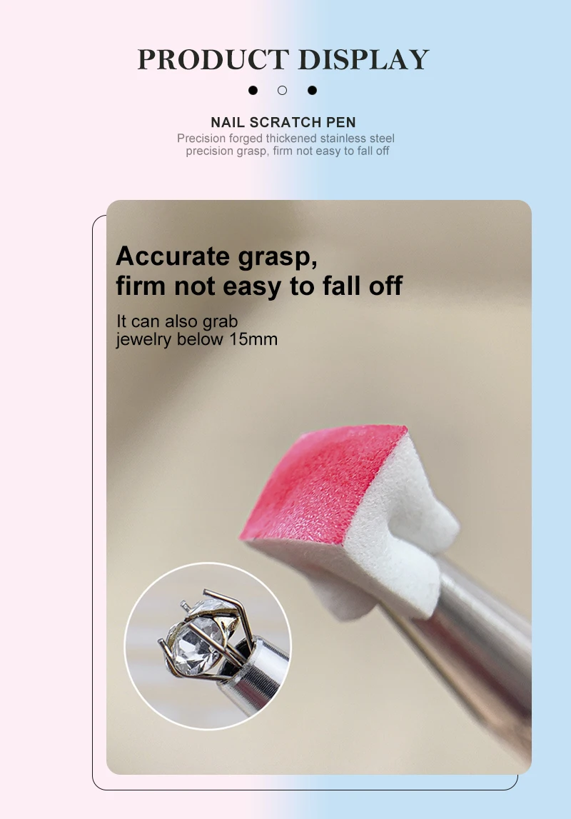 Description Picture 6 of itemNail Art Sponge Soft Sponges Gradient Nail Art Stamper Tools Fade Color Manicure Dotting Pen Polish Nail Sponge Gripper Tool