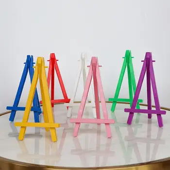 Mini cavalletto triangolare in plastica leggera, regolabile, per pittura e esposizione, uso domestico