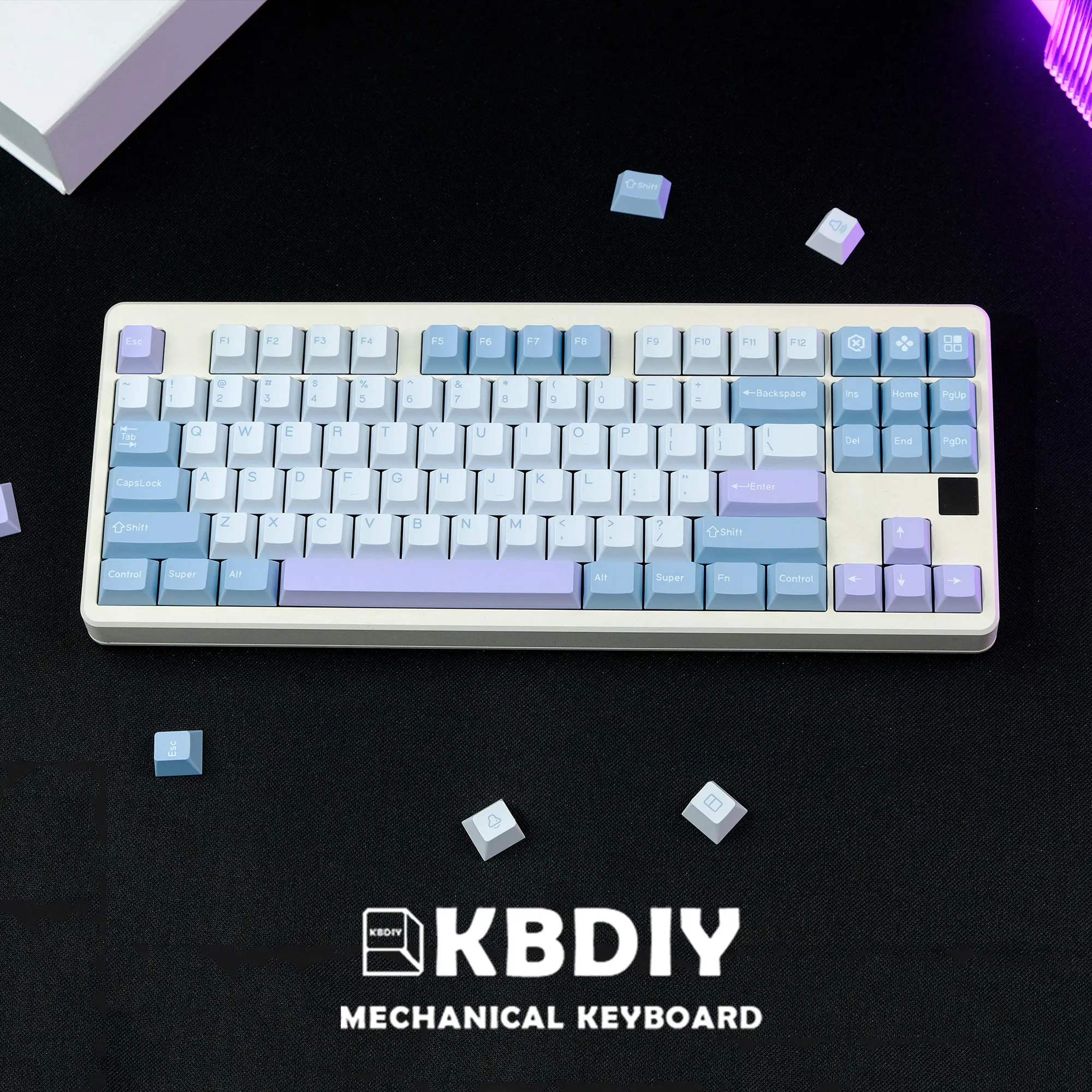Kbdiy-teclado Mecânico Keycaps Grupo 177 Teclas Pbt Gmk Cereja Double Shot Gmk Ilusão Keycap para Jogos Switches mx Chaves Iso - Imagem 5
