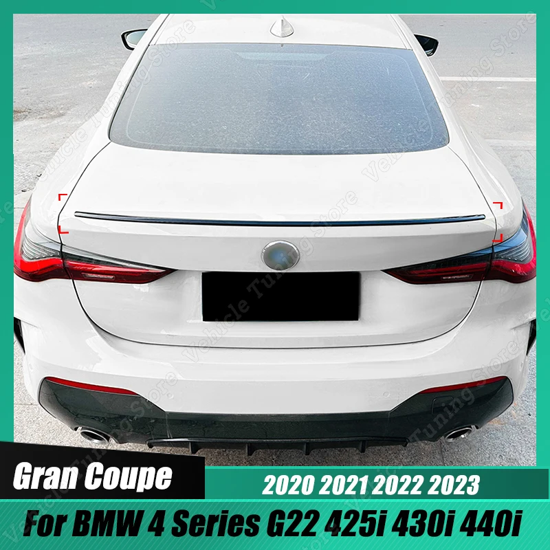 

Car Trunk Lid Tail Wing Spoiler Lip Extension Kits Styling Accessories For BMW 4 Series G22 Gran Coupe 425i 430i 440i 2020-2023