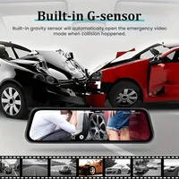 9.66"IPS Touch Screen Mirror Dash Cam Front and Rear, 4K Dual Recording, AHD Backup Camera, Night Vision, G-Sensor. Limited Time - Image 5