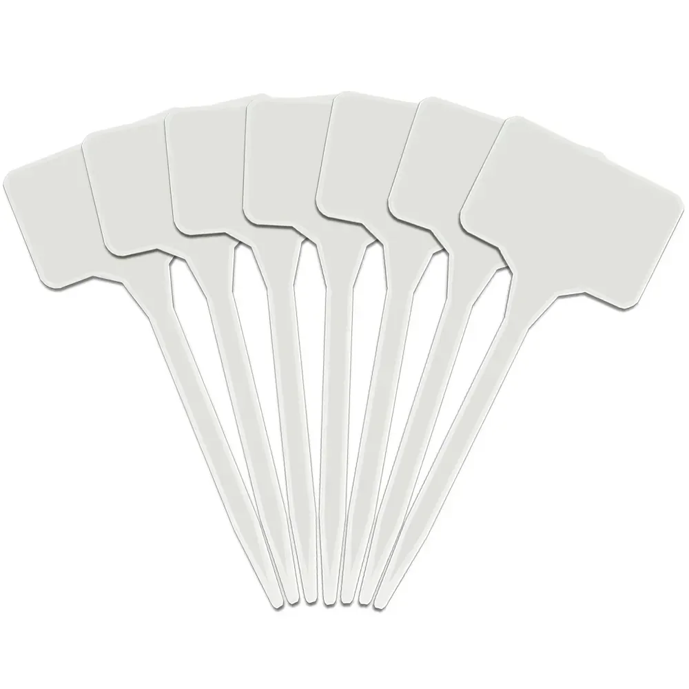 

T-type Tags Re-Usable Pots Stakes Classification Label Vegetables Flower Nursery Plant Sign White Herb Garden Markers Waterproof