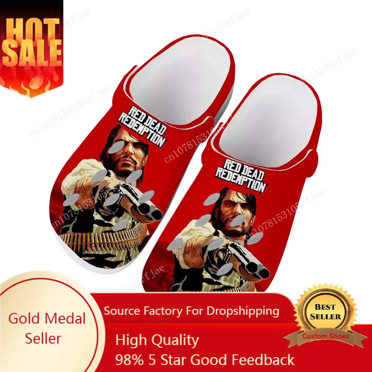 

Video Game Red Dead Redemption Home Clogs Mens Womens Teenager Custom Built Water Shoes Garden Beach Hole Slippers Sandals