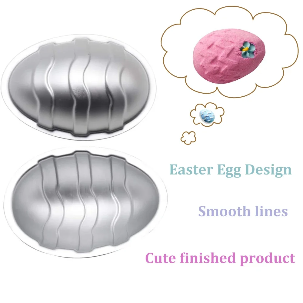 2/4PCS Bath Bomb Making Kit Easter Egg Shaped Bath Ball DIY Making Supplies Aluminum Alloy Lightweight Press Tool Cake Tools