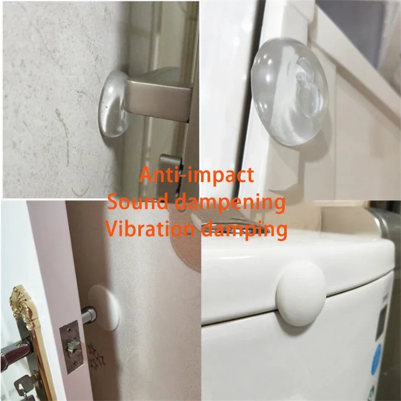 1/6Pcs Clear Soft Silicone Wall Protector Door Handle Bumper Self-adhesive Door Stopper Muffler Collision Cushion Protective Pad door stopper silicone door stopper door stopper bumpers silicone rubber bumpers